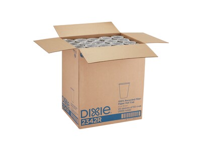 Dixie EcoSmart Fiber Hot/Cold Cups, 12 Oz., Kraft Paper, 1000/Carton (2342R)