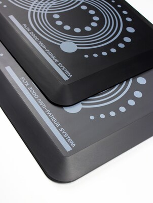 Floortex AFS-TEX System 2000 Anti-Fatigue Mat 16W x 24L, Midnight Black (FCA21624GY)