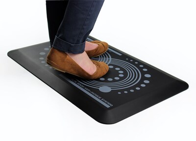 Floortex AFS-TEX System 2000 Anti-Fatigue Mat 20"W x 32"L, Midnight Black (FCA22032BK)