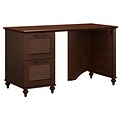 kathy ireland® Home by Bush Furniture Volcano Dusk 51W Desk with 2 Drawer Pedestal, Coastal Cherry,  (ALA004CC)