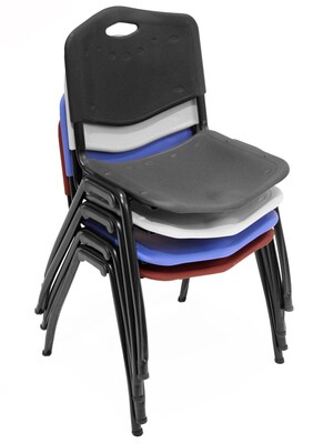 Regency 66"L x 24"W Kee Grey/Black Training Table & 2 'M' Stack Chairs, Burgundy (MT6624GYPBK47BY)
