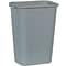 Rubbermaid Indoor Trash Can w/ No Lid, Gray Plastic, 10.25 Gal. (FG295700GRAY)