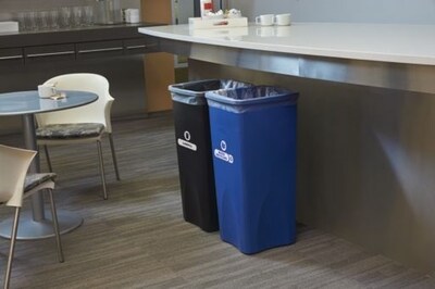 Rubbermaid Recycling Container, Desk High, 23 Gallons, Blue (FG356973BLUE)