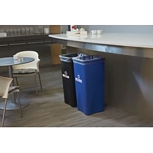 Rubbermaid Recycling Container, Desk High, 23 Gallons, Blue (FG356973BLUE)