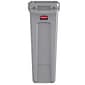 Rubbermaid Slim Jim Vented Rectangular Trash Can Waste Receptacle, 23 Gallons, Gray (FG354060GRAY)