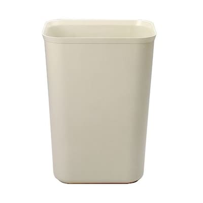 Rubbermaid Fire-Resistant Polyester Wastebasket Trash Can, 10 Gallons, Beige (FG130600BEIG)