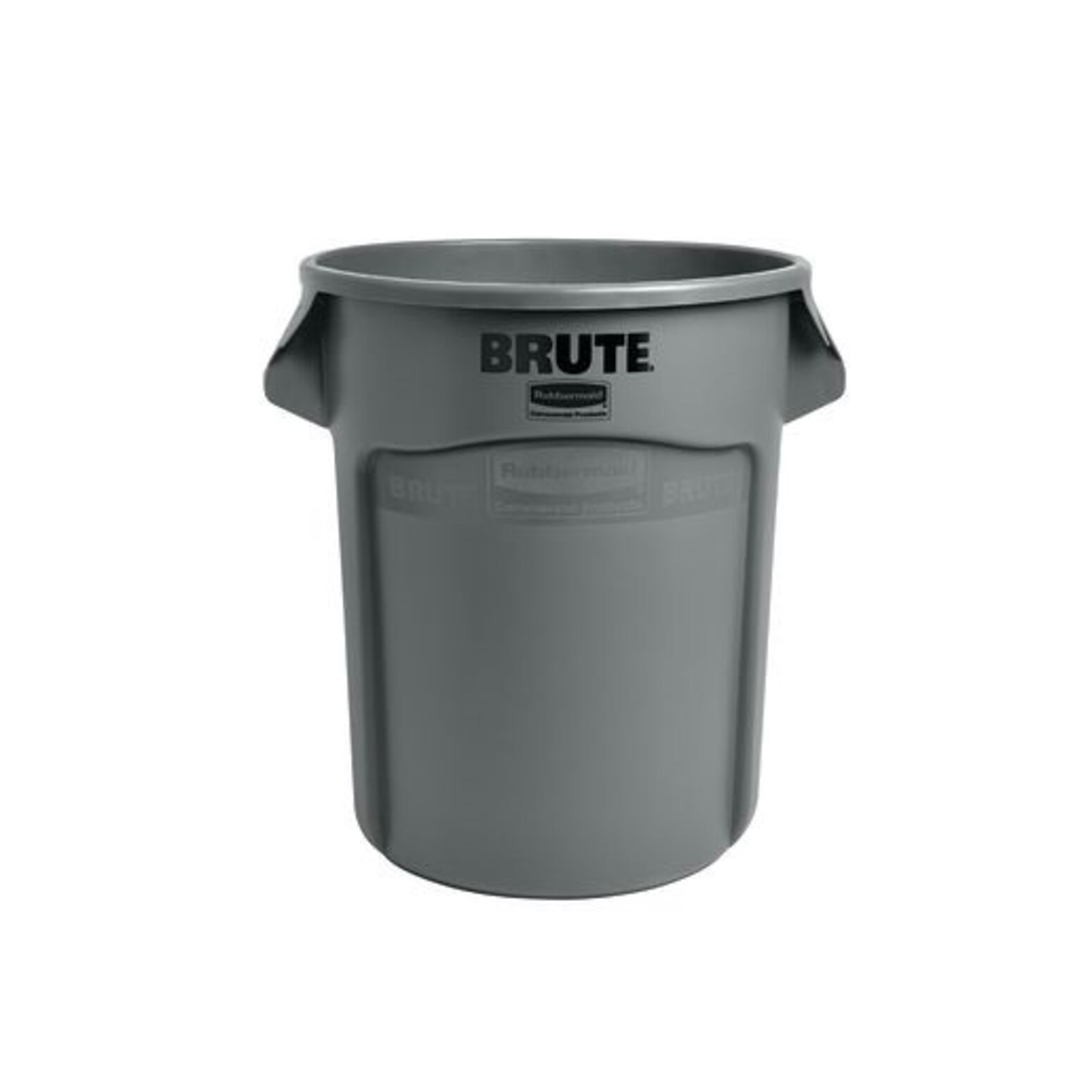 Rubbermaid Plastic Vented Brute Trash Can with no Lid, Gray, 20 gal. (FG262000GRAY)