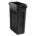 Rubbermaid Slim Jim Indoor Trash Can w/ No Lid, Black, 23 Gal. (FG354060BLA)