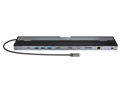 j5create Dual-Display Docking Station for USB-C Enabled Laptops, Black (JCD542)