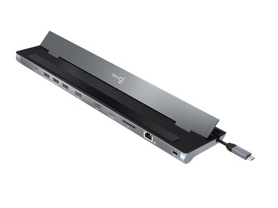 j5create Dual-Display Docking Station for USB-C Enabled Laptops, Black (JCD542)