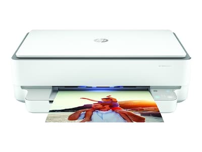 HP - ENVY 6055e Wireless Inkjet Printer with 6 months of Instant Ink Included with HP+ - White