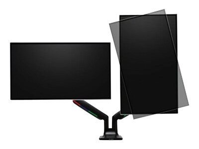 Kensington SmartFit One-Touch Adjustable Dual Monitor Arm, Up to 32", Black (K59601WW)