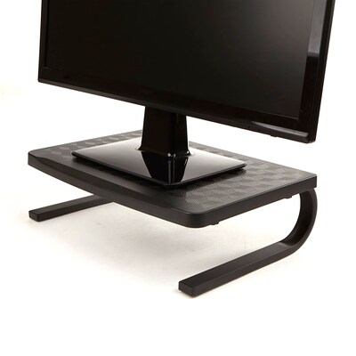 Mind Reader Monitor Stand/Riser With Metal Leg Support, Black (METMONST-BLKP)