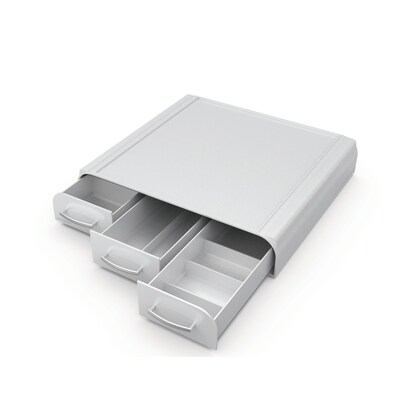 Mind Reader Perch PC, Laptop, IMAC Monitor Stand and Desk Organizer, Silver (MONSTA3D-SIL)