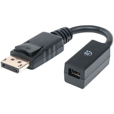 MANHATTAN DisplayPort to Mini DisplayPort Adapter, Black (353403)
