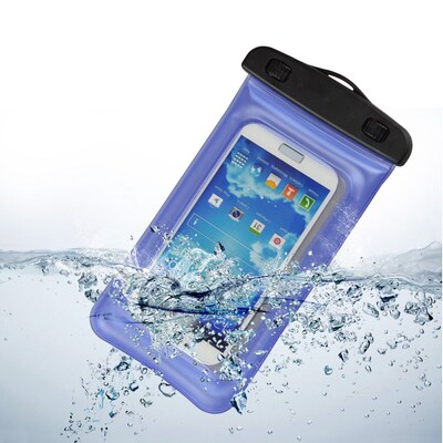 Blue Universal  Waterproof Case Dry Bag Cellphone Case Ideal for Water Sports