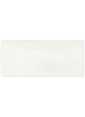 LUX #10 Regular Envelopes (4 1/8 x 9 1/2) 500/Pack, Strathmore Premium - 80lb. Soft White (SPW10-80SW-500)
