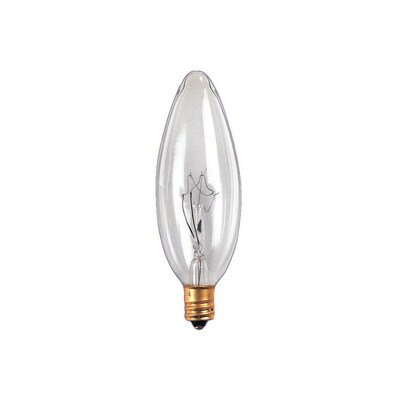 Bulbrite Incandescent (INC) B10 40W Dimmable Clear 2700K Warm White Light Bulb, 30 Pack (400440)