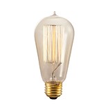 Bulbrite Incandescent (INC) ST18 60W Dimmable Nostalgic 2200K Antique Amber Light Bulb, 4 Pack (1360