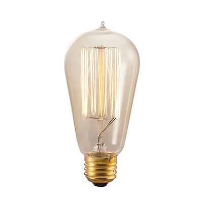 Bulbrite Incandescent (INC) ST18 60W Dimmable Nostalgic 2200K Antique Amber Light Bulb, 4 Pack (136019)