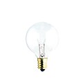 Bulbrite 40 Watt Incandescent G12 Globe Bulb, Clear Dimmable Candelabra Screw Base (E12) Warm White Light Bulb, 50/Pack(861050)