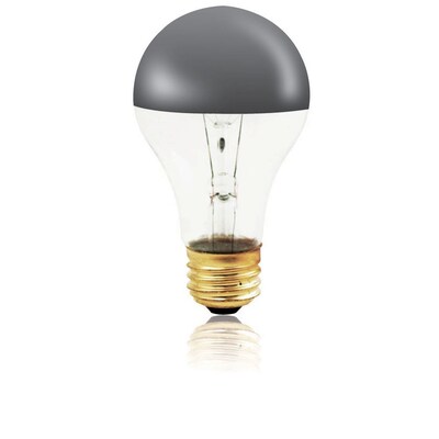 Bulbrite Incandescent (INC) A19 60W Dimmable Half Chrome 2700K Warm White Light Bulb, 8 Pack (712160