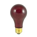Bulbrite Incandescent (INC) A19 25W Dimmable Party Bulb Transparent Red Light Bulb, 18 Pack (105725)
