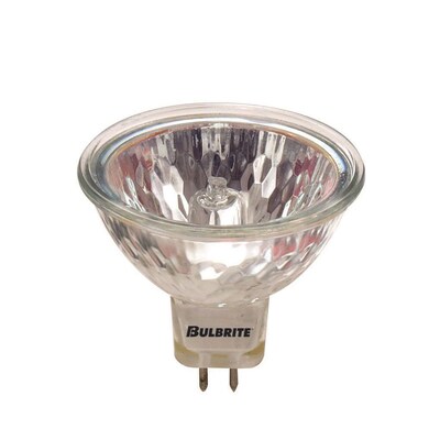 Bulbrite 20 Watt 12V Dimmable MR16 Lensed Flood Halogen Light Bulbs with Bi-Pin (GU5.3) Base, 2900K Soft White, 8/Pack (860703)