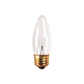 Bulbrite Incandescent (INC) B10 25W Dimmable Clear 2700K Warm White Light Bulb, 50 Pack (495025)