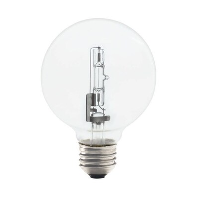 Bulbrite Halogen G25 43W Dimmable Clear 2900K Soft White Light Bulb, 8 Pack (616443)