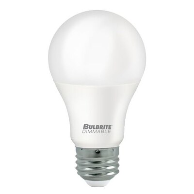 Bulbrite LED A19 9W Dimmable 2700K Warm White Light Bulb, 4 Pack (774100)