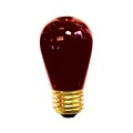 Bulbrite Incandescent (INC) S14 11W Dimmable Transparent Red Light Bulb, 25 Pack (701711)