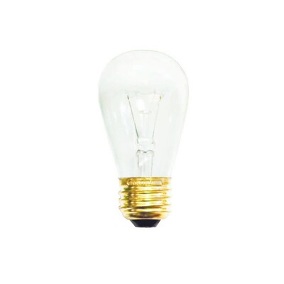 Bulbrite Incandescent S14 11W Dimmable Clear 2700K Warm White Light Bulb, 25 Pack (701111)