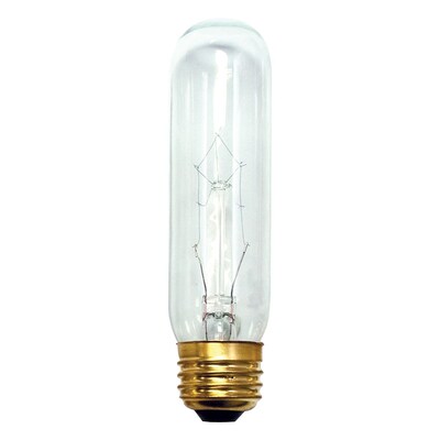 Bulbrite Incandescent T10 25W Dimmable Clear 2700K Warm White Light Bulb, 25/Pack (704125)