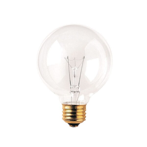 Bulbrite Incandescent (INC) G25 40W Dimmable Clear 2700K Warm White Light Bulb, 24 Pack (393104)