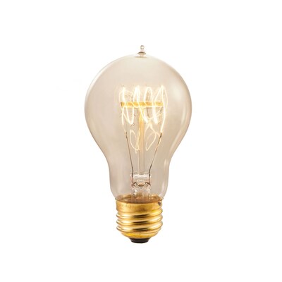 Bulbrite 25 Watt Dimmable Antique Nostalgic Loop Filament A19 Medium (E26) Incandescent Bulb, 4/Pack(861373)
