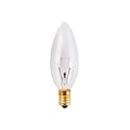 Bulbrite Incandescent (INC) B10 60W Dimmable Clear 2700K Warm White Light Bulb, 50 Pack (490060)