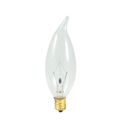 Bulbrite 25 Watt Dimmable Clear CA10 Incandescent Light Bulbs, 2700K Warm White Light, 50/Pack (8611