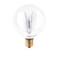 Bulbrite Incandescent (INC) G16.5 15W Dimmable Clear 2700K Warm White Light Bulb, 40 Pack (391115)