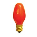 Bulbrite Incandescent (INC) C7 7W Dimmable Ceramic Orange Light Bulb, 75 Pack (709507)