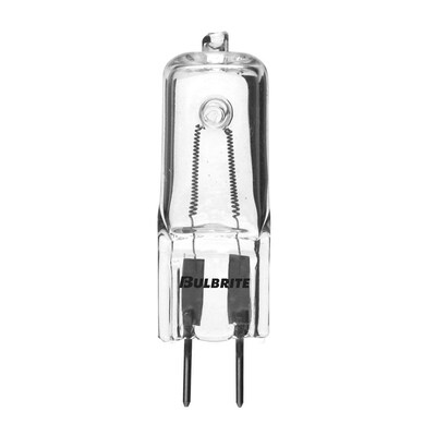 Bulbrite 50 Watt Dimmable Clear T4 Bi-Pin (G6.35) Mini Halogen Light Bulbs, 10/Pack (860821)