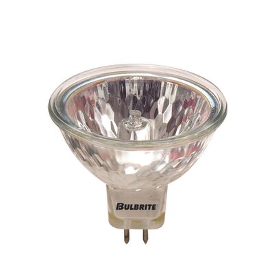Bulbrite 50 Watt 12V Dimmable MR16 Lensed Narrow Spot Halogen Light Bulbs with Bi-Pin (GU5.3) Base,