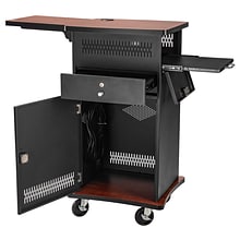 Oklahoma Sound 4-Shelf Wood/Steel Wizard Presentation Cart, Cherry (WZD)