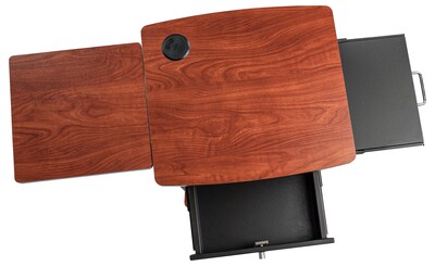 Oklahoma Sound 4-Shelf Wood/Steel Wizard Presentation Cart, Cherry (WZD)
