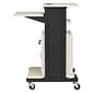 Oklahoma Sound PRC Series 3-Shelf Metal Mobile Presentation Cart with Lockable Wheels, Black (PRC250)