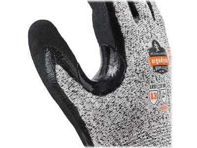 Ergodyne ProFlex 7031 Nitrile Coated Cut-Resistant Gloves, ANSI A3, Gray, Small, 12 Pairs (17982)