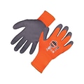 Ergodyne ProFlex 7401 Winter Work Gloves, Fleece Lined, Latex Coated Palm, Orange, Medium, 12 Pairs