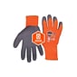 Ergodyne ProFlex 7401 Winter Work Gloves, Fleece Lined, Latex Coated Palm, Orange, Medium, 12 Pairs (17623)