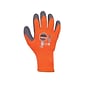 Ergodyne ProFlex 7401 Winter Work Gloves, Fleece Lined, Latex Coated Palm, Orange, Medium, 12 Pairs (17623)