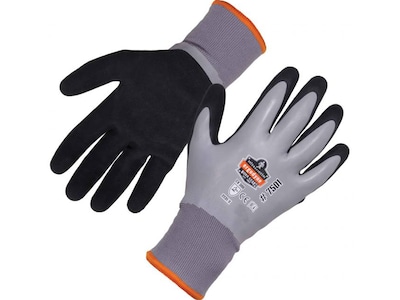 Ergodyne ProFlex 7501 Waterproof Winter Work Gloves, Gray, XL, 12 Pairs (17635)